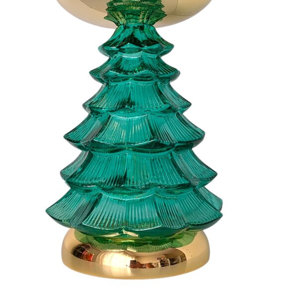 Bath and Body Works Light Up Illuminated Christmas Tree 3 Wick Candle Holder - Picture 3 of 5
